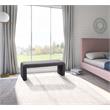 Pemberly Row Modern / Contemporary Upholstered Gray Finish Velvet Bench