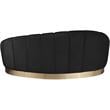 Pemberly Row Modern / Contemporary Black Finish Velvet Chaise