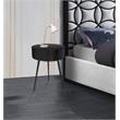 Pemberly Row Modern / Contemporary Black Finish Metal Nightstand