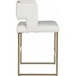 Pemberly Row Modern White Vegan Leather Counter Stool (Set of 2)