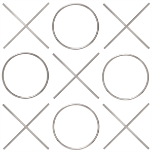 Pemberly Row Modern Chrome Stainless Steel Contemporary Wall Decor