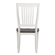 Pemberly Row Modern White Slat Back Side Chair (RTA)-Set of 2