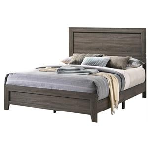 Pemberly Row Modern Rustic Eastern King (King) Bed in Gray Wood