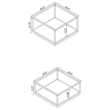 Pemberly Row 2-Piece Square Glass Top Occasional Set in Gold