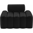 Pemberly Row Modern / Contemporary Black Finish Velvet Chair