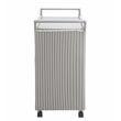 Pemberly Row Modern Outdoor Aluminum Wicker Bar Cart in Gray