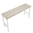 Pemberly Row Contemporary MDP Wood/Metal Garage Table in White
