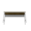 Pemberly Row Contemporary MDP Wood/Metal Garage Table in White