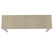 Pemberly Row Contemporary MDP Wood/Metal Garage Table in White
