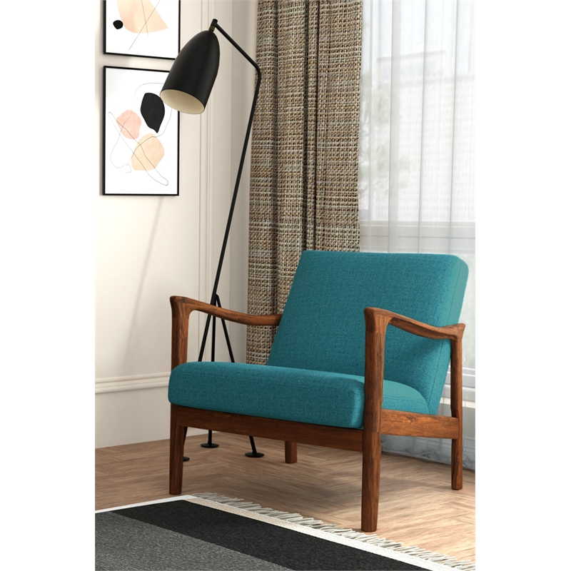 Pemberly Row Modern / Contemporary Lounge Chair in Turquoise
