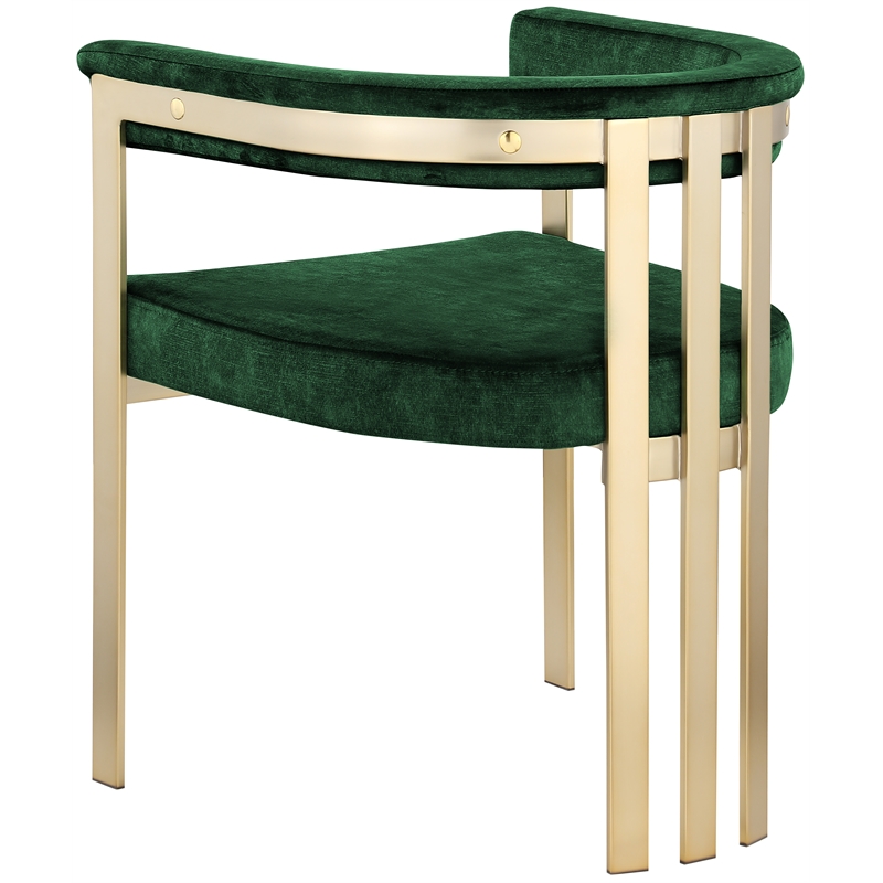 Pemberly Row Contemporary Green Velvet Dining Chair (Set of 2)