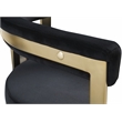 Pemberley Row Velvet Black Counter Stool Rectangular 22.5