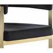 Pemberley Row Velvet Black Counter Stool Rectangular 22.5