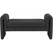 Pemberly Row Modern / Contemporary Black Finish Fabric Bench
