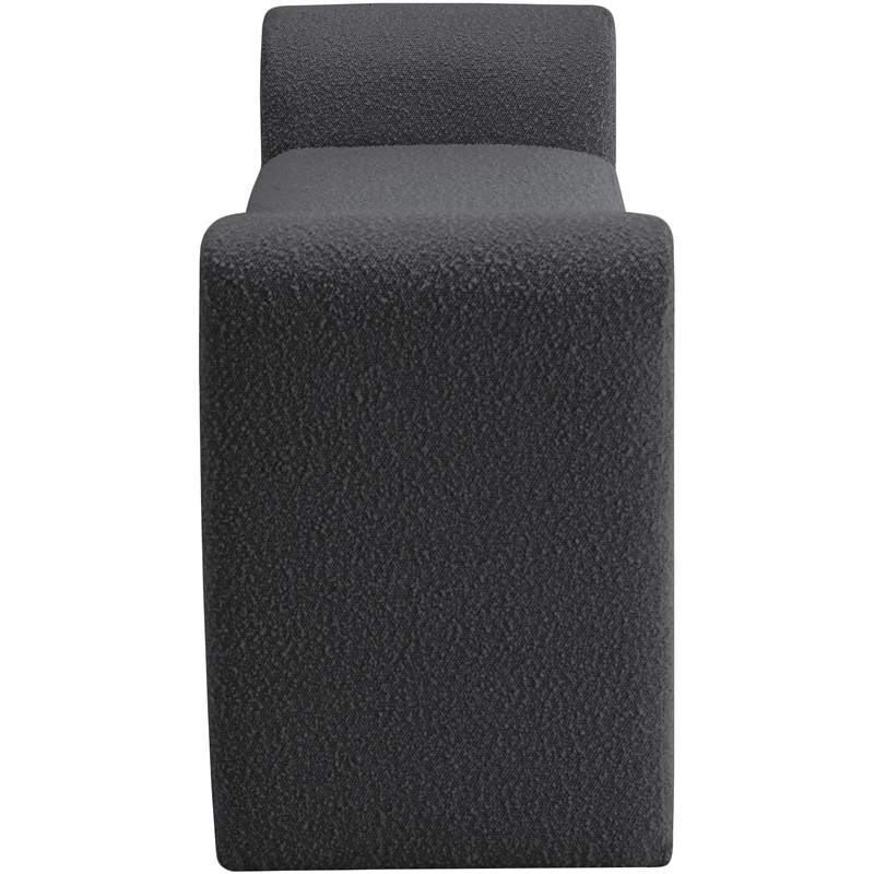 Pemberly Row Modern / Contemporary Black Finish Fabric Bench