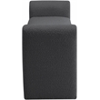 Pemberly Row Modern / Contemporary Black Finish Fabric Bench