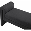 Pemberly Row Modern / Contemporary Black Finish Fabric Bench