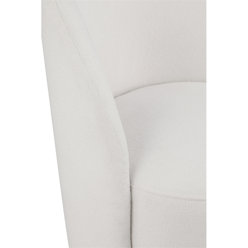 Pemberly Row Modern / Contemporary Cream Fabric Accent Chair