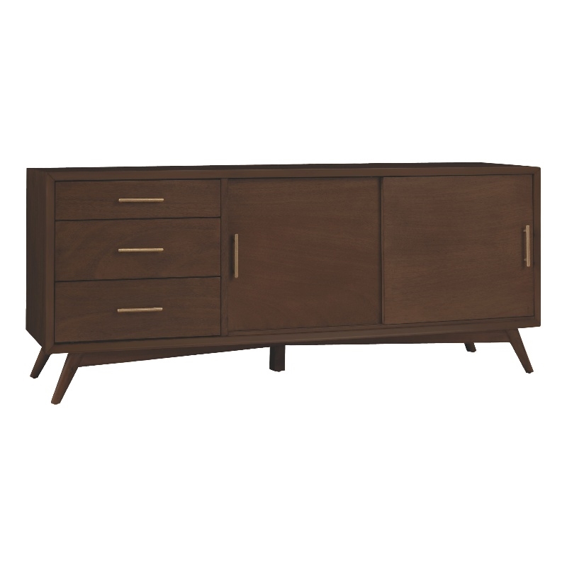 Pemberley Row Mahogany Walnut TV Console Rectangular Media Cabinets 64