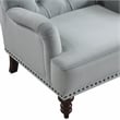 Pemberly Row Modern Fabric Upholstered Accent Chair in Gray Color