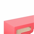 Pemberley Row Rattan Coral Pink Console Table Rectangular Unassembled