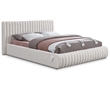 Pemberly Row Modern / Contemporary Cream Boucle Fabric King Bed