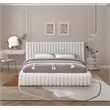 Pemberly Row Modern / Contemporary Cream Boucle Fabric King Bed
