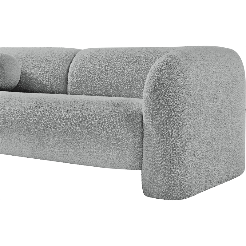 Pemberly Row Modern / Contemporary Gray Finish Boucle Fabric Sofa