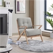 Pemberly Row Fabric Upholstered Accent Chair in Brownish Gray
