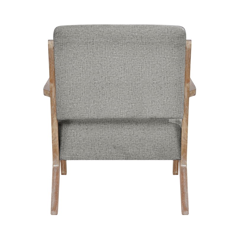 Pemberly Row Fabric Upholstered Accent Chair in Brownish Gray