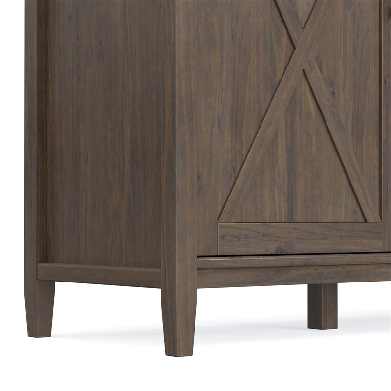 Pemberly Row SOLID WOOD 60 inch Wide Wide Storage Cabinet - Smoky Brown
