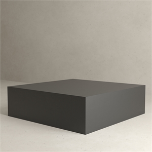 Pemberley Row Stainless Steel Matte Black Coffee Table Square 40&quot Unassembled