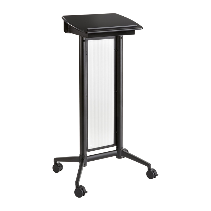 Pemberly Row Modern / Contemporary Metal Lectern in Black Finish