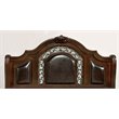 Pemberly Row Modern Solid Wood Panel Queen Bed in Brown Cherry