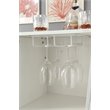 Pemberly Row Contemporary Faux Leather Tufted Bar Table in White