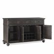 Pemberly Row Contemporary Gray-Brown Server with Wine Storage