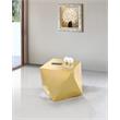 Pemberly Row Modern Stainless Steel Contemporary End Table in Gold