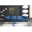 Pemberly Row Modern / Contemporary Standard Navy Velvet Modular Sofa