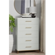 Pemberly Row Modern / Contemporary Five Drawer Wood Chest in White