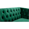 Pemberly Row Modern / Contemporary Green Finish Velvet Loveseat