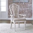 Pemberly Row Modern White Splat Back Uph Arm Chair (RTA)-Set of 2