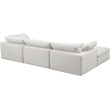 Pemberly Row Modern / Contemporary Cream Velvet Modular Sectional