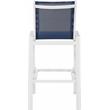 Pemberly Row Modern Navy Outdoor Patio Mesh Barstool (Set of 2)