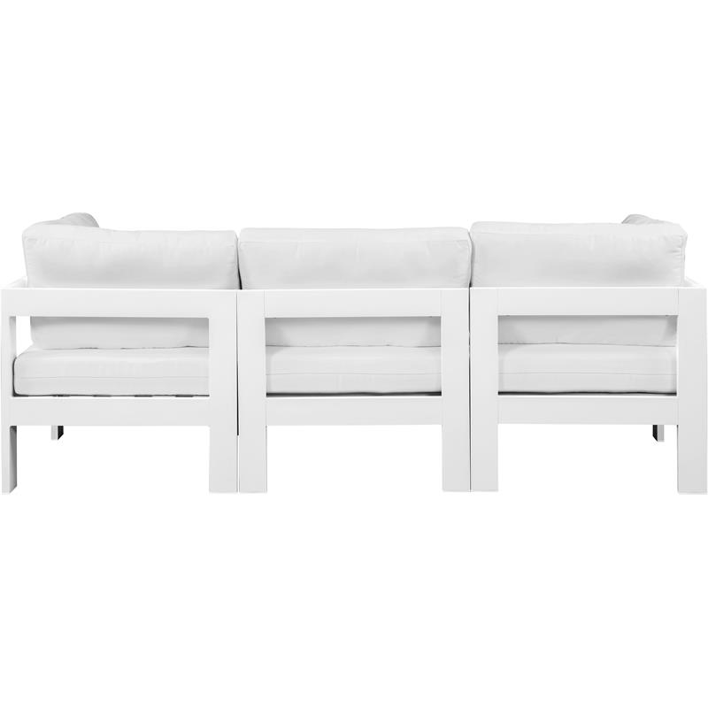 Pemberly Row Modern / Contemporary White Outdoor Patio Modular Sofa