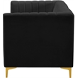 Pemberly Row Modern / Contemporary Black Velvet Modular Sofa