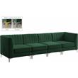Pemberly Row Modern / Contemporary Green Velvet Modular Sectional