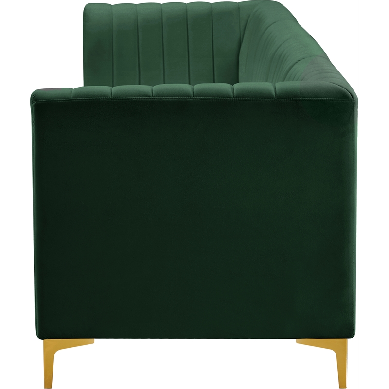 Pemberly Row Modern / Contemporary Green Velvet Modular Sectional