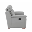 Pemberly Row Modern Faux Leather Upholstered Loveseat in Gray