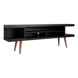 Pemberly Row 4 Shelves Wood TV Stand for TVs up to 65&quot in Black