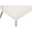 Pemberly Row Modern Cream Vegan Leather Dining Chair (Set of 2)